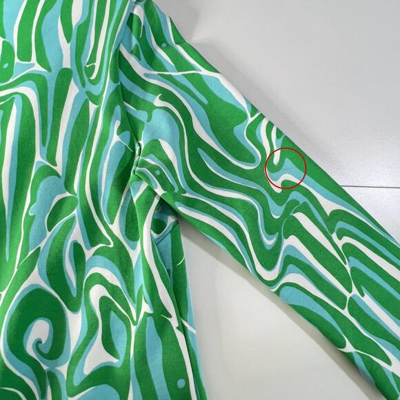 Lilly Pulitzer Charlena Resort White Finders Keepers Shift Dress Green Blue - Picture 13 of 13